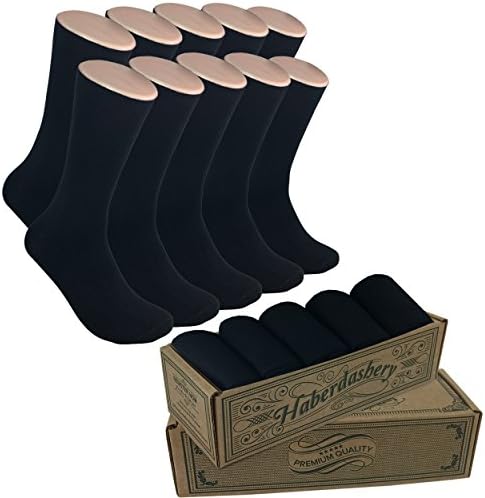 Men's Premium Combed Cotton Classic Dress Socks (5 pair set)