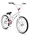 Mongoose Legion LSX Freestyle Sidewalk BMX Bike for Kids, Children and Beginner-Level to Advanced Riders, 20-inch Wheels, Hi-Ten Steel Frame, Micro Drive 25x9T BMX Gearing, White/Pink