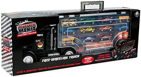 Supertruck Car Carry Case with 9 Die Cast vehicles & accessories! Giant truck car carry case