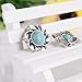 Lovmoment Snap Retro Turquoise Hollow Style 20MM Snap Jewelry Charms 2PCS