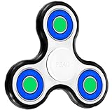 (Upgraded Version) Fidget Spinner, POAO Fidget Toys for ADD, ADHD, Anxiety, and Autism Adult Children (White/Black/Blue)