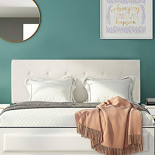 Giantex Modern Upholstered Headboard, Tufted Button Faux Linen