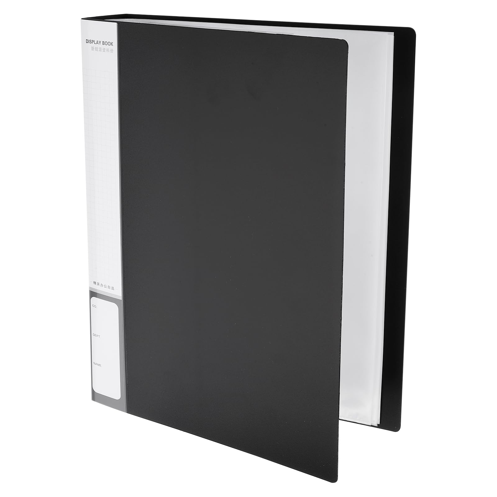 M&G 80-Pocket Binder with PP Plastic Sleeves A4(Black), Art Portfolio Wide Folder with Clear Sheet Protectors, Display 160 Pages for Organizing Documents, 310x255x51mm