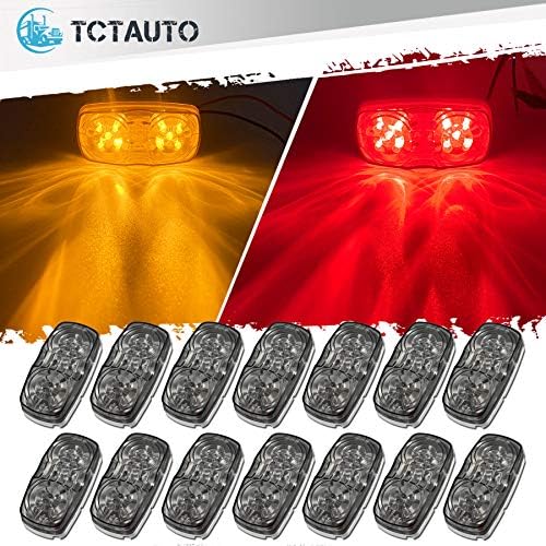 TCTAuto LED Trailer Marker Lights with Smoked Len Bullseye 10 Diodes