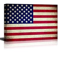 Canvas Wall Art Flag Day Theme Canvas Prints Home Artwork Decoration for Living Room Bedroom - 12x18 inches