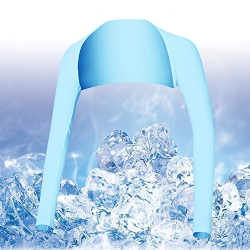 MING & HUA Women Golf Cooling Shawl - Premium Lycra, Breathable Ladies Arm Sleeve Shrug- MH（XL,Blue） - Thumbnail 7