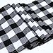 Aneco 2 Pack Checkered Table Runner Cotton Table Runner Trendy Modern Plaid Design Table Runner Elegant Decor for Indoor Outdoor Events 13 x 108 Inches Black and White