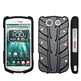 Spots8® for Kyocera Brigadier Slim Fit Case - Rubber Truck Tires Design