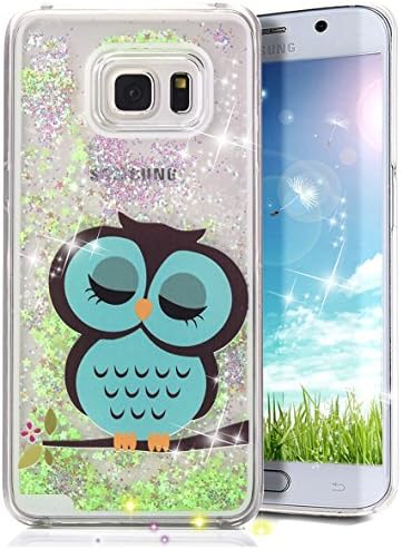Galaxy S7 Case, Crazy Panda® S7 3D Creative Design Quicksand Flowing Liquid Floating Luxury Bling Glitter Sparkle Stars Hard Case for Samsung Galaxy S7 - Sleepy owl
