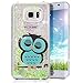 Galaxy S7 Case, Crazy Panda S7 3D Creative Design Quicksand Flowing Liquid Floating Luxury Bling Glitter Sparkle Stars Hard Case for Samsung Galaxy S7 - Sleepy owl