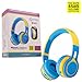Contixo KB2600 Kid Safe 85db Foldable Wireless Bluetooth Headphone Built-in Microphone, Micro SD Card Music Player, FM Stereo Radio (Blue w/Yellow) - Best Gift
