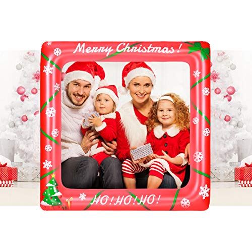 Amosfun Christmas Inflatable Selfie Frame Picture Selfie Frame Funny Photo Booth Props Blow Up Party Props For Birthday Wedding Bridal Shower 27 95 X 27 95 Inch Buy Online In Nicaragua At Desertcart Ni Productid 82413859