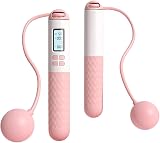 Flintronic Skipping Rope with Counter LED Display Adjustable 280cm Pink