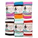 Angelina 6-Pack Girl's Colorful Assorted Patterned Winter Tights [Heel and Toe], 0031_1_6-8