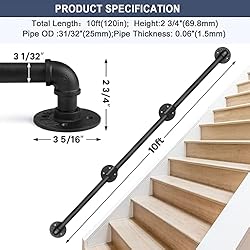 Seeutek Staircase Handrails 10FT Handrails for
