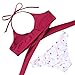RUUHEE Womens Push up Padded Bikini Floral Printing Bottom Swimsuit 2 Piece (FBA Optional) (M(US Size 4-6), Wine Red)
