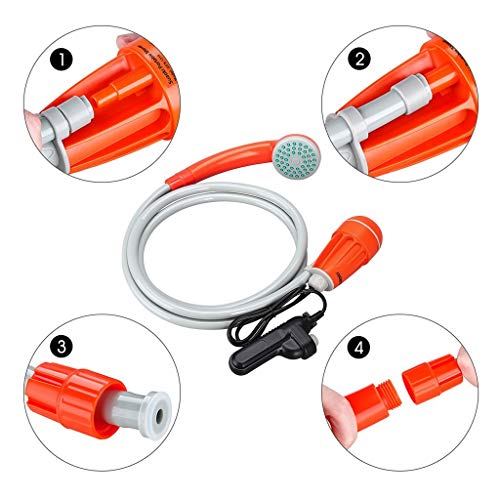 BEARHAM Portable Outdoor Camping Shower,Rechargeable Battery Powered
