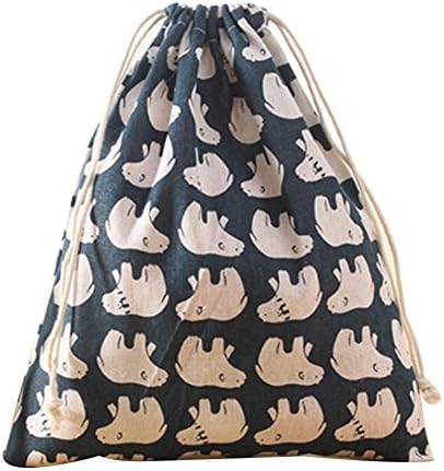 JINBEST Multi-functional Drawstring Storage Bag for School Home Travel(L, C(polar bear))