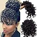 Afro Kinky Curly Bangs for Black Woman Clip in Bangs, Curly Black, Size No Size