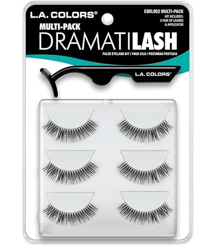 Amazon.com: L.A. COLORS Dramatilash Dainty Eyelash, Black  display picture 2
