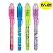 WYAO Invisible Ink Pen, Spy Pen with UV Light Magic Marker Kid Pens for Secret Message and Party Favor Bag Goody Stuffer (4)