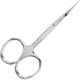 STALEKS PRO Expert 50 Cuticle Scissors, 24.5 mm Curved Blades, Long Handles | Professional cuticle scissors with thin, narrow curved blades with a 24.5 mm working part; elongated straight handles for