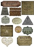 Harry Potter Halloween 12 Potion Assorted Label Stickers Scrapbooking Crafts