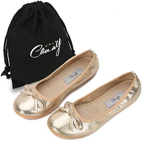 Cliway Walk Amazon限定ブランド 現金特価 バレエシューズ レディース 携帯シューズ パンプス ぺたんこ 折り畳 フラットシューズ ポケッタブルシューズ ローヒール 軽量