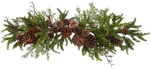 Nearly Natural 4943 Pine And Pine Cone Swag 30Inch Greenbrown