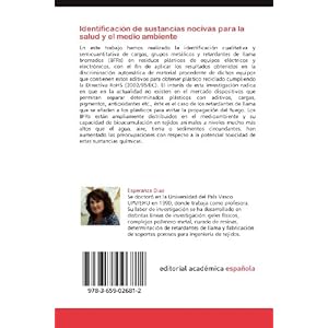 Identificación de sustancias nocivas para la salud y el medio ambiente: Residuos plásticos de equipos eléctricos y electrónicos (Spanish Edition)