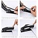MROCO Desk Stapler, 360 Degree Rotatable Stapler, 20 Sheets Capacity with 3000 Staples,Office Stapler,Half Strip,Specialized For Booklet Stapling,Staples for Swingline,Bostitch Staples,3 Pack(Black)