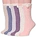EBMORE Fuzzy Fluffy Cozy Socks for Women Winter Warm Slipper Socks Comfy Cabin Plush Sleep Home Soft Valentines Day Christmas Gifts Stocking Stuffers for Teen Girls Women Mom(Ball)
