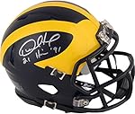 Desmond Howard Michigan Wolverines Autographed Riddell Speed Mini Helmet with "Heisman" Inscription - Fanatics Authentic Certified