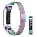 UMTELE Bands For Fitbit Alta/Alta HR, Milanese Stainless Steel Replacement Metal Band For Men & Women Small Colorful