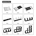 Wishwill Cube Storage Organizer, 6 Cube Modular Shelves Storage Organizer, DIY Closet Storage Rack for Books Clothes Toys Shoes Arts(Black)