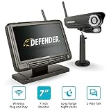 Defender PhoenixM2 Wireless Security System with 7`Monitor and Night Vision Camera