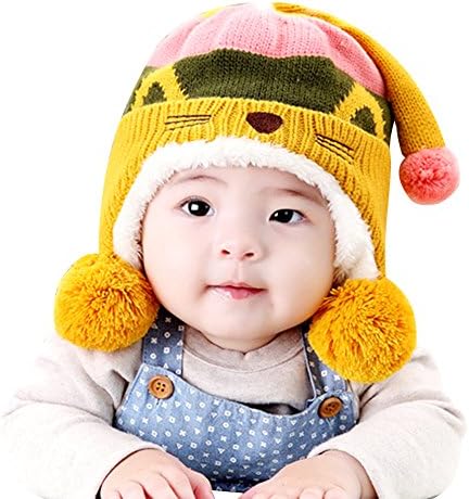 Lean In Toddler Infant Kids Soft Cotton Hat Autumn and Winter Baby Kitten Baby Hat