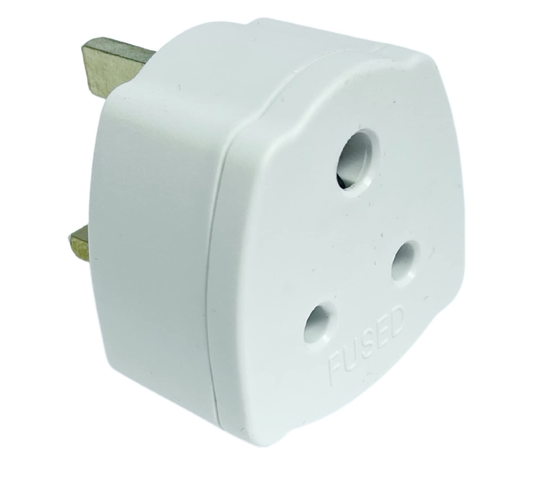 ShaniTech India 3 Pin to UK Travel Tourist Adaptor Converter Mains Plug Earthed White