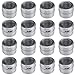 Bekith 16 Pack Stainless Steel Magnetic Multi-Purpose Spice Storage Tins, Clear Top Lid with Sift or Pour, Magnetic on Refrigerator and Grill