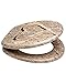 Sanilo ROUND, Silent Slow Close, Molded Wood, Adjustable Toilet Seat, True Love