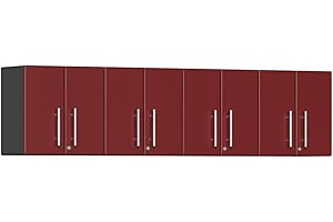 Ulti-MATE UG22040R 4-Piece Garage Wall Cabinet Kit in Ruby Red Metallic