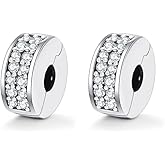 ARTCHARM 2pc Clip Spacer Charm for Women 925 Sterling Silver Heart Clip Lock Stopper Bead for European Charm Bracelet Necklace Xmas Mother's Day Gifts Idea