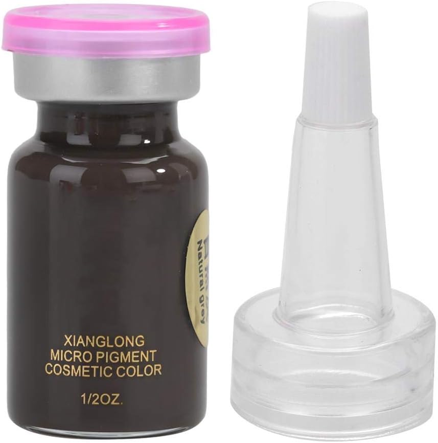 8ml/Bottle Tattoo Pigment, Eyebrow Lip Tattoo Plant Pigment Microblading Pigment Ink Makeup Tool(Gray Coffee)