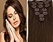 Futuretrend@clip in Remy Real Human Hair Extensions 7pcs 20 Inch 70g Color 4-dark Brown/medium Dark Brown Chocolate Brown