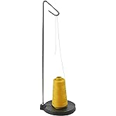 Heavy Duty Cast Iron Single Cone Spool Thread Stand Sewing Embroidery Quilt | Metal Base Cone Thread Stand fits for Embroidery Quilting Serger, Sewing Cones Holder, Large Cone Spools Stand, Black