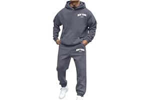 JIXIANG Men's Tracksuit 2 Piece Hoodies Casual Jogging Gym Sweat Suits for Men Jogging Sweatshirts Athletic Sweatsuits Sets