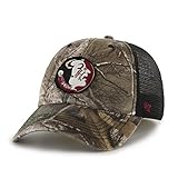 NCAA Florida State Seminoles '47 Huntsman Closer Camo Mesh Stretch Fit Hat, One Size, Realtree Camouflage