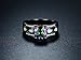 Barzel Black Rhodium Plated Created Black Opal Ring for Women, Sizes 5-10