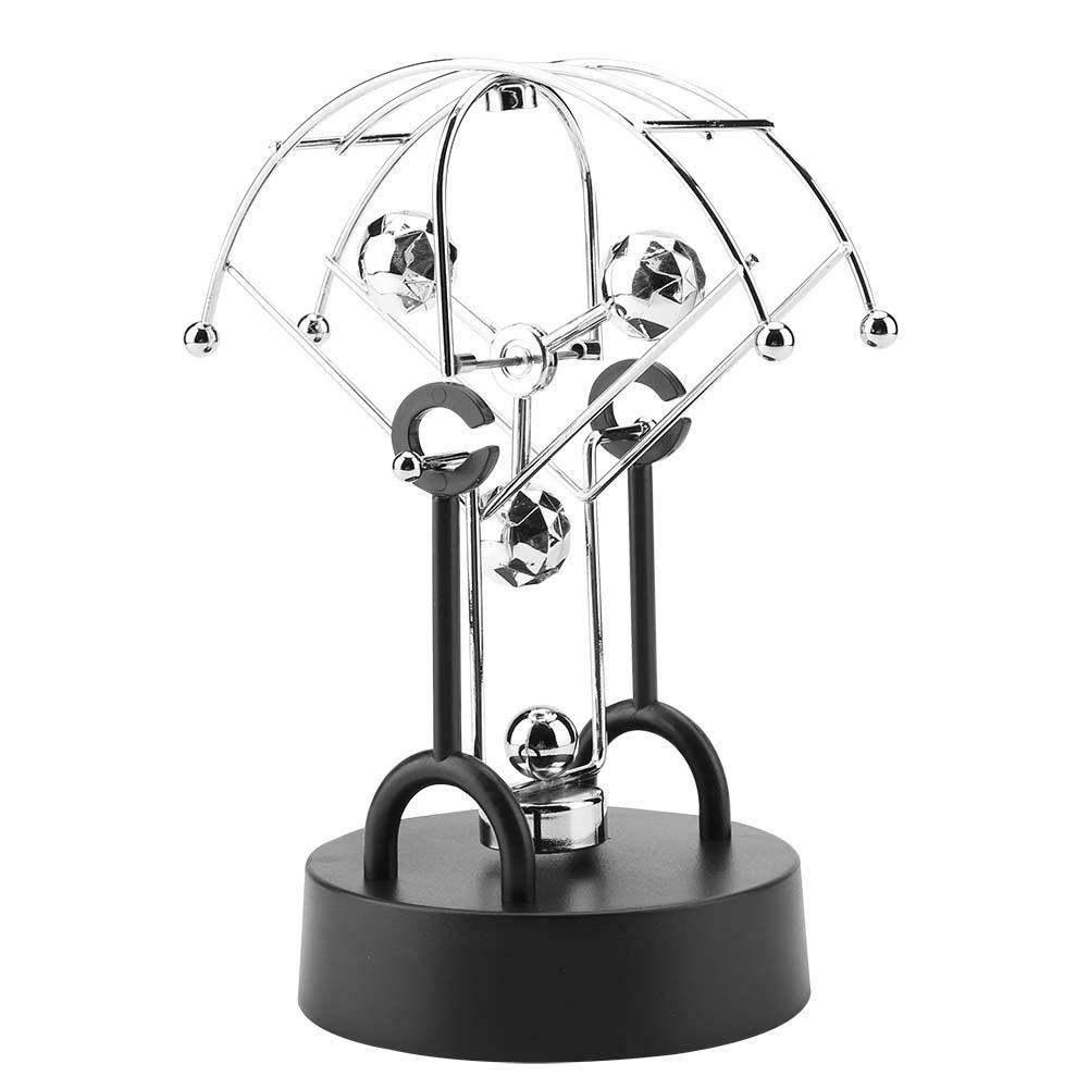Hztyyier Electronic Perpetual Motion 11 * 20 cm Bilateral Rotation Physical Swing Toy Newton's Cradle for Office Home Decoration(B102) Gifts