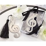 BERON Metal Music Bookmark with Elegant Silk Tassel (Set of 24)